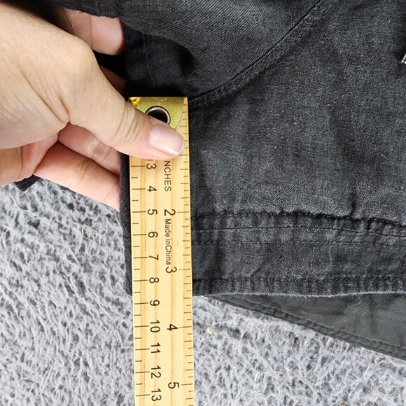 Athleta Shorts Women's 16 Gray Linen High Rise Drawstring Athletic Running - Picture 5 of 11